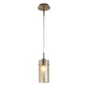 Duo Champagne Glass Pendant Light In Bronze