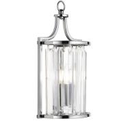 Victoria Clear Crystal Wall Light In Chrome