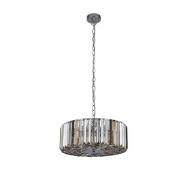 Chapeau 5 Light Crystal Glass Pendant Flush Light In Chrome