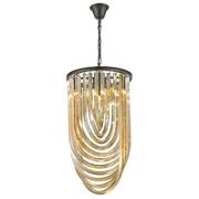 Chelsea 3 Light Champagne Crystal Pendant Light In Black