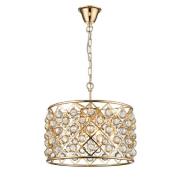 Brent 4 Light Crystal Droplets Pendant Light In Gold