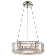 Belgravia 6 Light Clear Crystal Pendant Light In Chrome