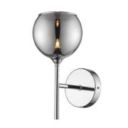 Plumstead Glass Shade Wall Light In Chrome