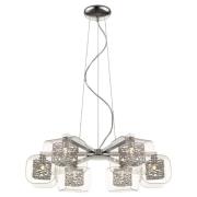 Holland 6 Light Clear Glass Pendant Light In Chrome