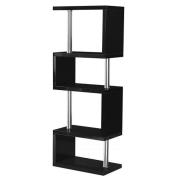 Cayuta Wooden Five Tier Shelving Unit In Black Gloss