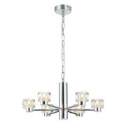 Wakefield 6 Light Diamond Crystal Pendant Light In Chrome