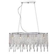 Thornton 5 Light Crystal Shade Pendant Light In Chrome