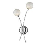 Wimbledon 2 Light Crystal Shade Wall Light In Chrome