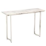 Jackson Console Table In High Gloss White Marble Finish