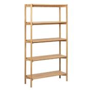 Butte Wooden Bookcase With 4 Shelves Tall In Oak