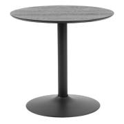 Ionia Wooden Coffee Table Round In Black Ash