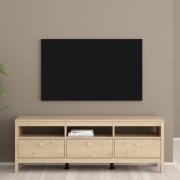 Macron Wooden TV Stand With 3 Drawers In Oak