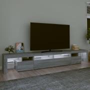 Boise Wooden TV Stand In Grey Sonoma With LED Lights