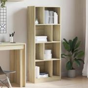 Guelph Wooden Bookcase With 8 Shelves In Sonoma Oak