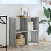 Gilford Wooden Bookcase With 4 Compartments In Grey Sonoma