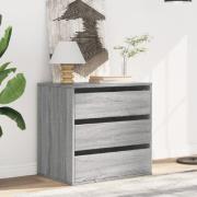 Amarillo Wooden Chest OF 3 Drawers In Grey Sonoma