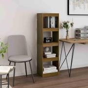 Jupiter Wooden Bookcase With 4 Compartments In Honey Brown