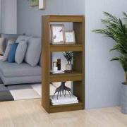 Jupiter Wooden Bookcase With 3 Compartments In Honey Brown