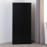 Mcgowen Wooden Wardrobe With 2 Doors In Black