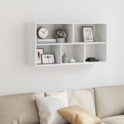 Kinston Wooden Wall Shelf With 5 Shelves In White