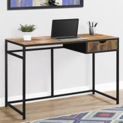 Odenton Wooden Laptop Desk With 1 Drawer In Nutmeg And Black