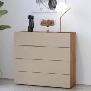 Irving Wooden Chest Of 4 Drawers In Mauvella Oak