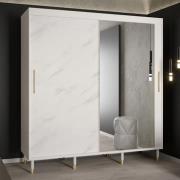 Barrie I Mirrored Wardrobe With 2 Sliding Doors 200cm In White