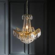 Anthony 9 Light Glass Shade Pendant Light In Gold