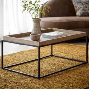 Fairmont Wooden Coffee Table With Metal Frame In Grey