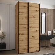 Tarzana Wooden Wardrobe With 2 Sliding Doors In Oak Artisan