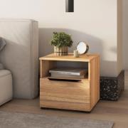 Tarzana Wooden Bedside Cabinet With 1 Drawer In Mauvella Oak