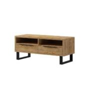 Hamburg Wooden TV Stand With 2 Drawers In Wotan Oak