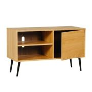 Deland Wooden TV Stand With 1 Door In Natural Oak