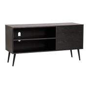 Deland Wooden TV Stand Large With 1 Door In Black