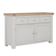 Dawson Wooden Sideboard With 2 Doors 3 Drawers In Taupe