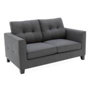 Aberdeen Fabric 2 Seater Sofa In Charcoal