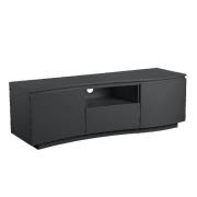 Decatur Wooden TV Stand With 2 Doors In Charcoal