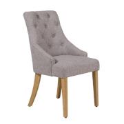 Reston Fabric Dining Chair With Oak Legs In Natural