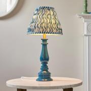 Riyadh 25cm Shade Resin Table Lamp In Marlin Blue