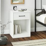 Barrie Wooden Bedside Cabinet With 1 Drawer In White