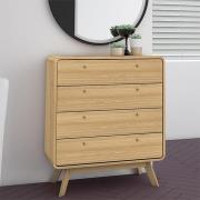 Clive Wooden Chest Of 4 Drawers In Oak