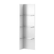 Hebron Shelving Unit Wall Hung With 3 Glass Shelves In White