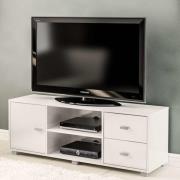 Casper Wooden TV Stand With 1 Door 2 Drawers In White