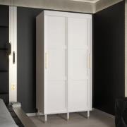 Tarboro Wooden 100cm Wardrobe With 2 Sliding Doors In White