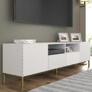 Sanford Wooden TV Stand With 2 Doors 2 Drawers In White