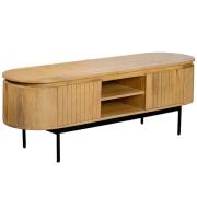 Roseau Wooden TV Stand With 2 Doors In Natural