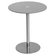 Holmdel Glass Round Side Table In Grey