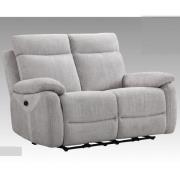 Caguas Fabric Electric Recliner 2 Seater Sofa In Cement