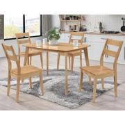 Jerome Small Wooden Dining Table With 4 Chairs In Oak