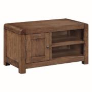 Ontario Wooden TV Stand With 1 Door In Dark Oak